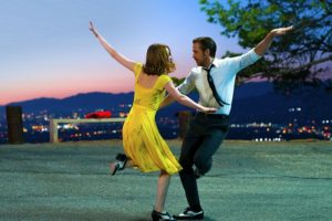 Ryan Gosling and Emma Stone dance in the film "La La Land."