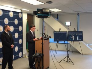 Attorney General Bob Ferguson announced that Waashington State is suing student loan servicer Navient. Attorney General Bob Ferguson announced that Waashington State is suing student loan servicer Navient.