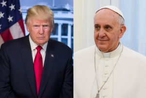 President Donald Trump and Pope Francis. President Donald Trump and Pope Francis.