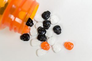 pills in a pill bottle