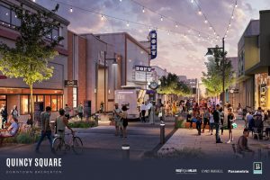 A rendering showing what the completed Quincy Square project on Fourth Street in Bremerton might look like.