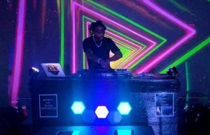 A DJ spins music at a pre-opening event at EDEN Nightclub & Lounge.