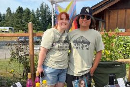 Puget Sound Book Festival founder Briana Ryan with boyfriend Robert Miyoshi at last year's festival. (Photo courtesy of Briana Ryan) Puget Sound Book Festival founder Briana Ryan with boyfriend Robert Miyoshi at last year's festival.